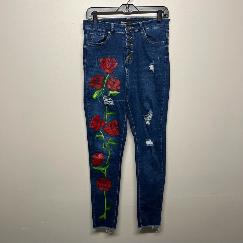 Special One Dark Wash Jeans with Custom Art Work Size 13